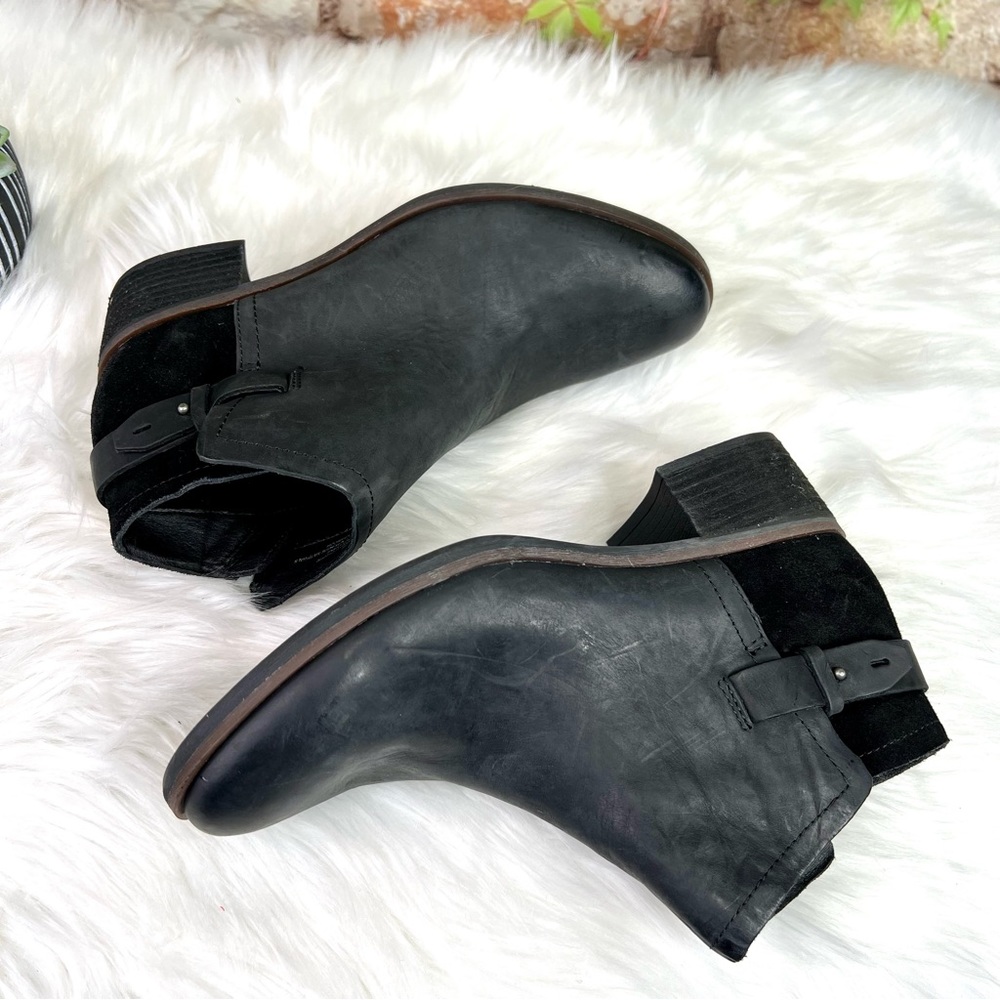 KORK-EASE KORKS Black Leather and Suede Ankle Boots, 8.5M - Picture 8 of 12